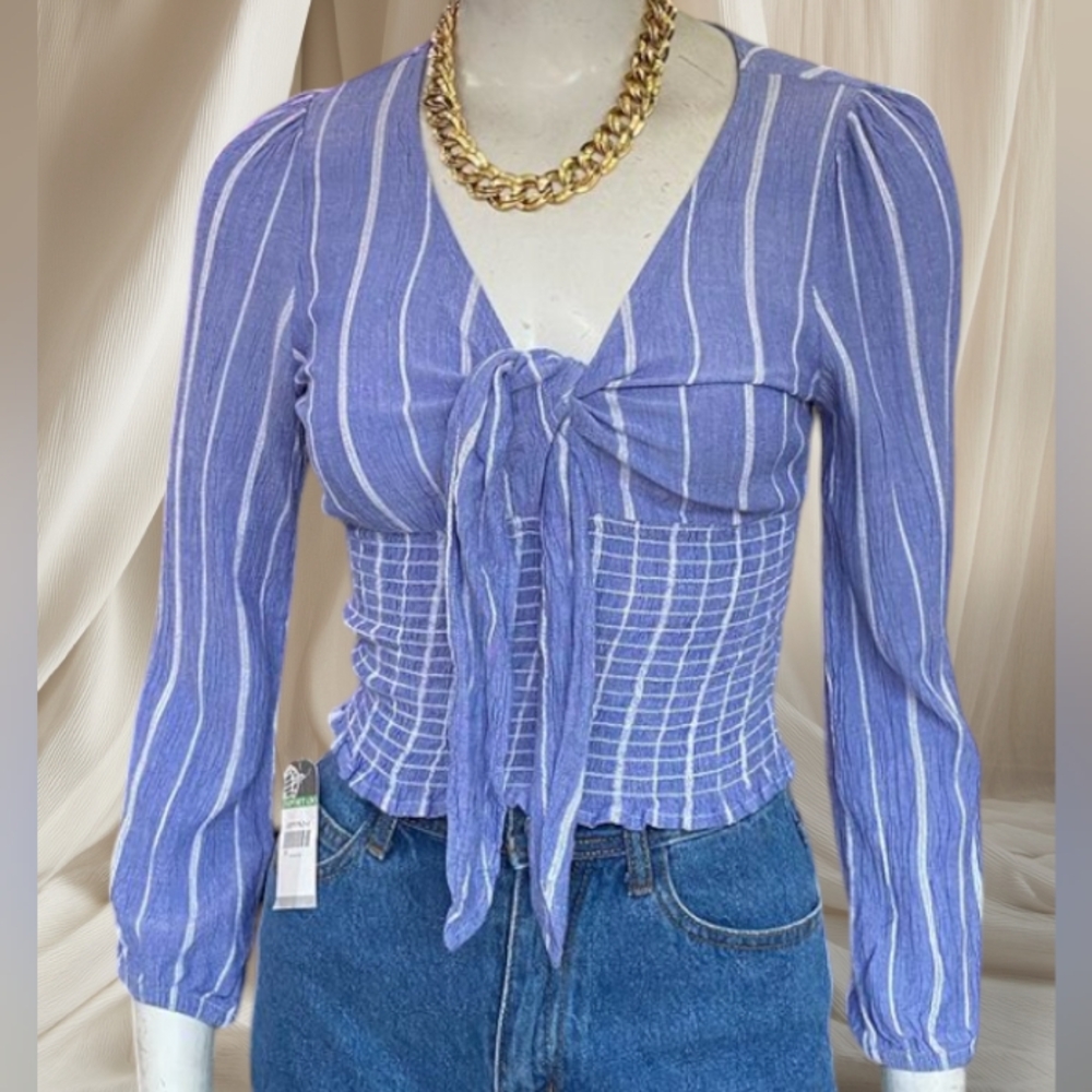 American Eagle Pinstripe Blouse